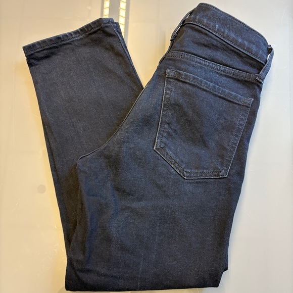 Banana Republic Women's Dark Straight cropped Leg HIgh-rise Denim Jeans size 26 - Picture 3 of 8
